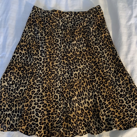 Michael Kors leopard print silk lined A line skirt EUC - Picture 4 of 7